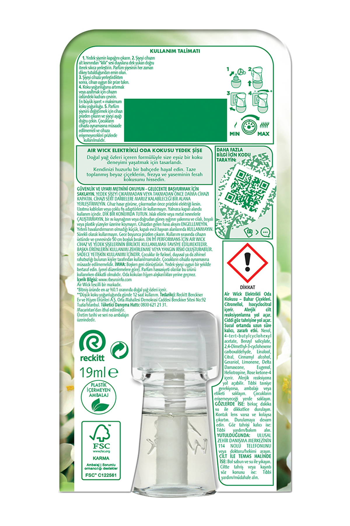 AİRWİCK ELEKTRİKLİ ODA KOKUSU YEDEK BAHAR ÇİÇEKLER-