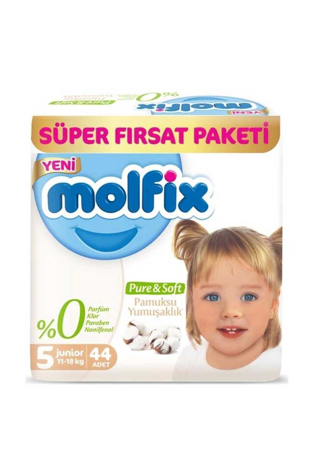 MOLFİX PURE&SOFT BEBEK BEZİ 5 BEDEN 44 ADET-