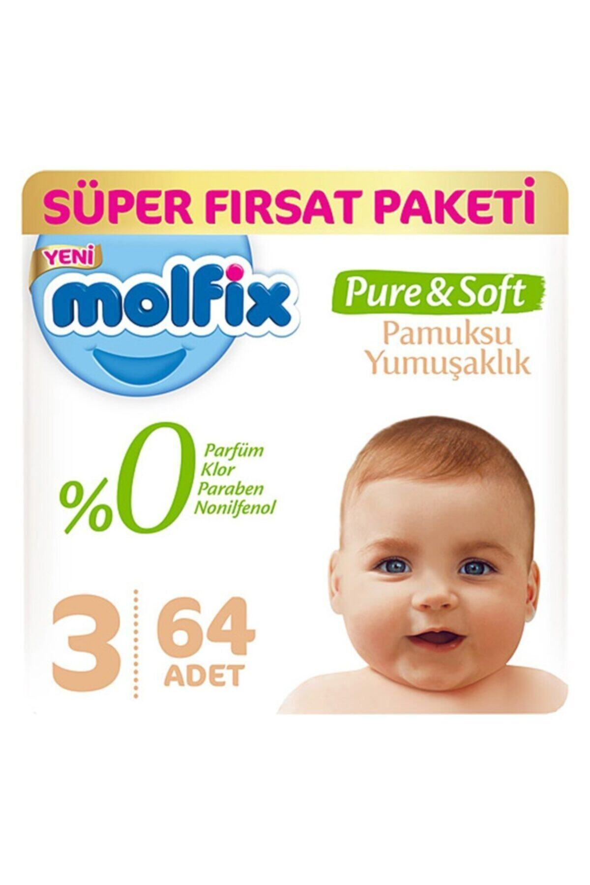 MOLFİX PURE&SOFT MİDİ 3 BEDEN 64Lİ SÜPER FIRSAT-
