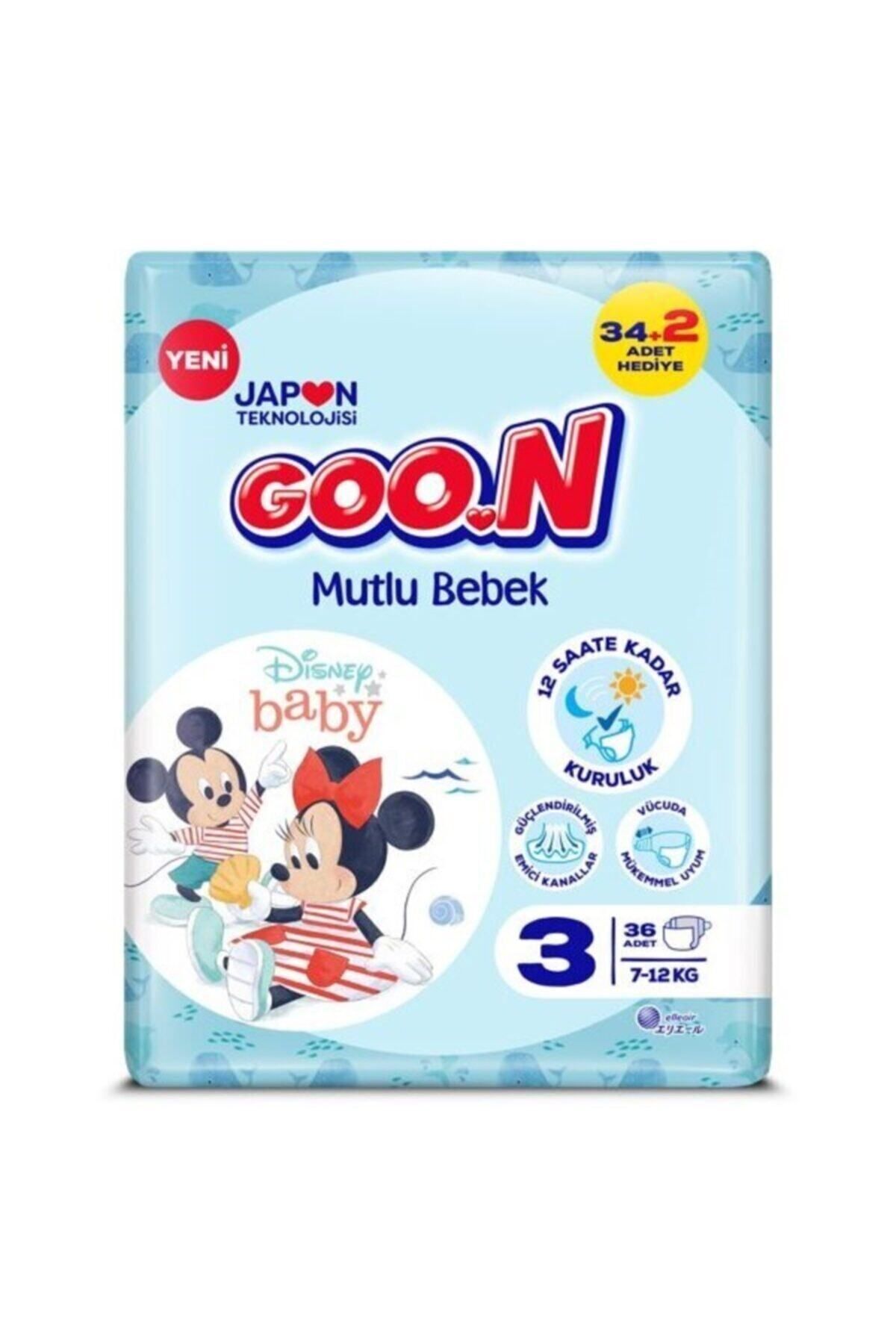 GOON BEBEK BEZİ MUTLU BEBEK JUMBO PAKET 3 BEDEN 36-