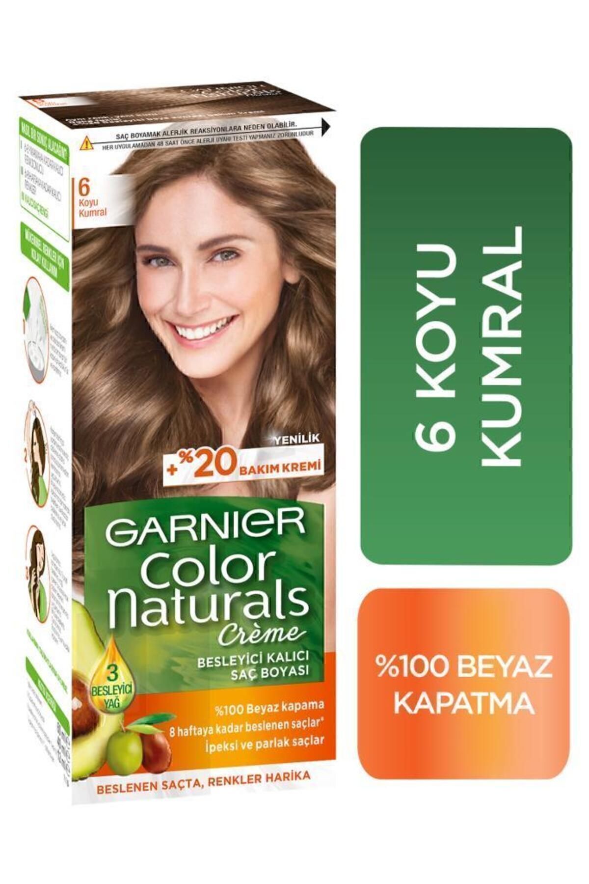 GARNİER COLOR NATURALS 6 KOYU KUMRAL SAÇ BOYASI-