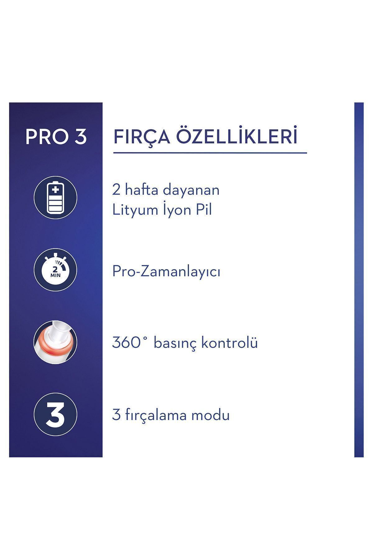ORAL-B PRO 3500 ŞARJ EDİLEBİLİR DİŞ FIRÇASI+BAŞLIK-