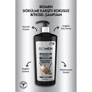 BİOMEN PROFESSİONAL SİYAH SARIMSAK&GÜMÜŞ ŞAMPUAN 1000ML-