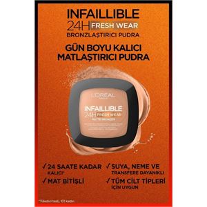 LOREAL PARİS INFAİLLİBLE 24H FRESH WEAR BRONZLAŞTIRICI PUDRA 300-