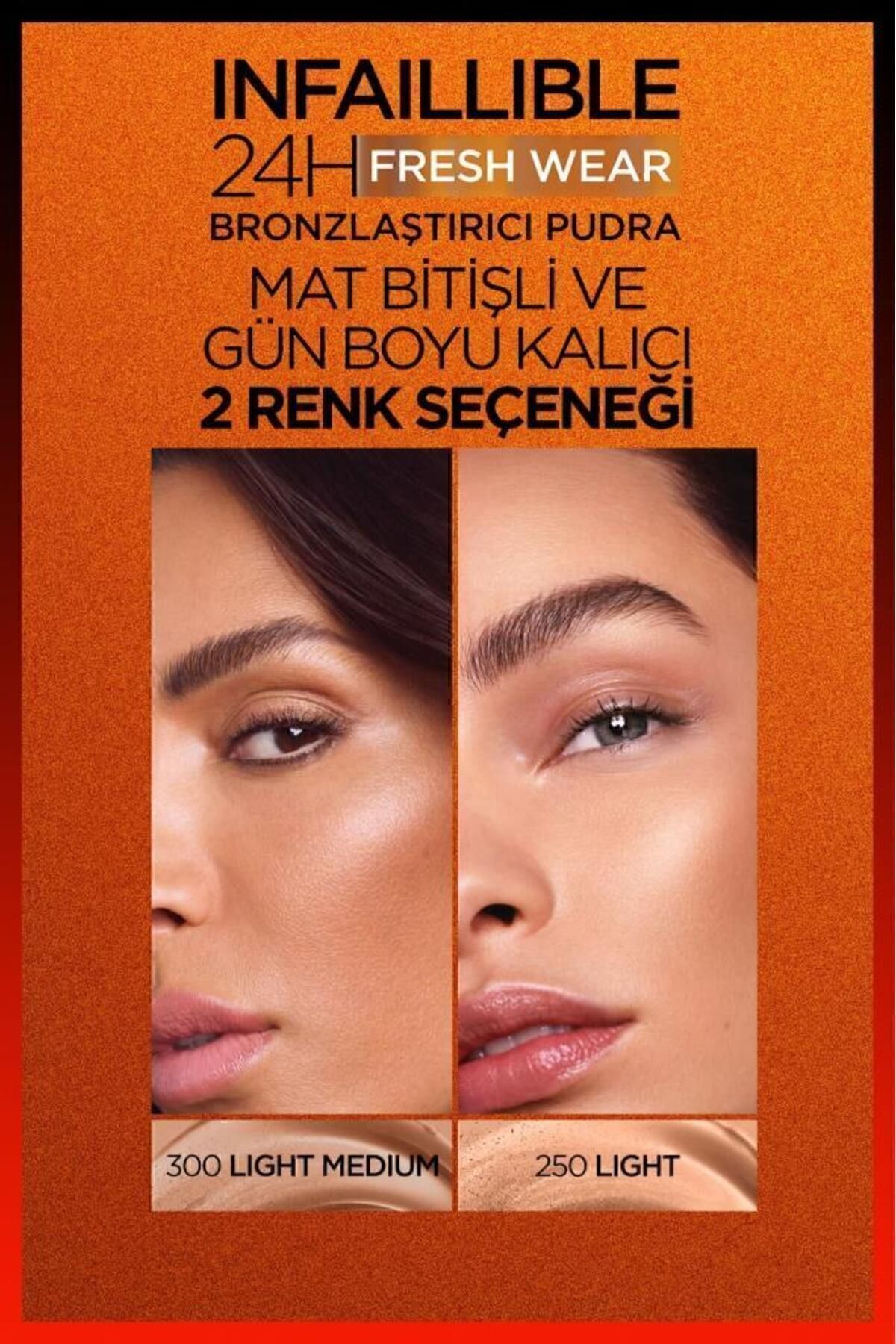LOREAL PARİS INFAİLLİBLE 24H FRESH WEAR BRONZLAŞTIRICI PUDRA 300-