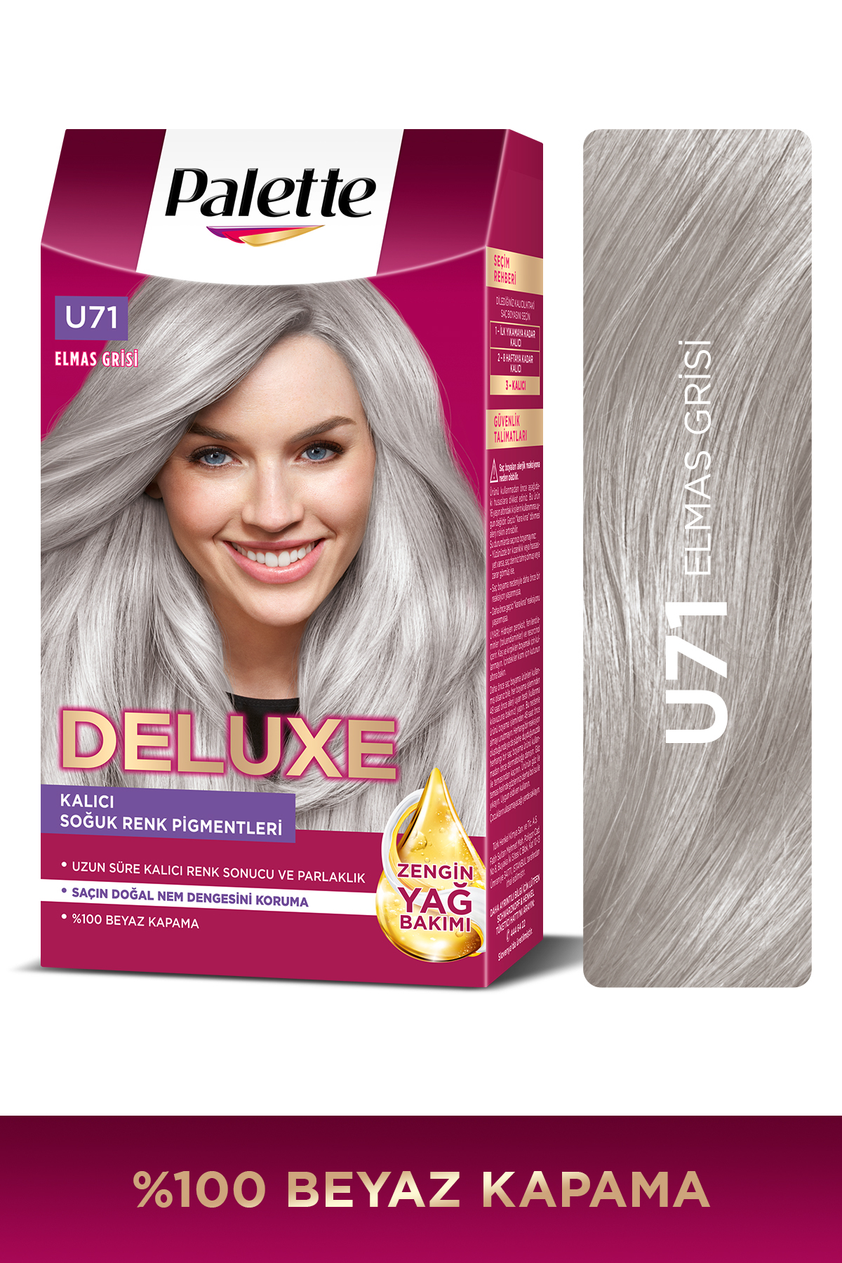 PALETTE DELUXE SAÇ BOYASI U71 ELMAS GRİSİ SAÇ BOYASI-