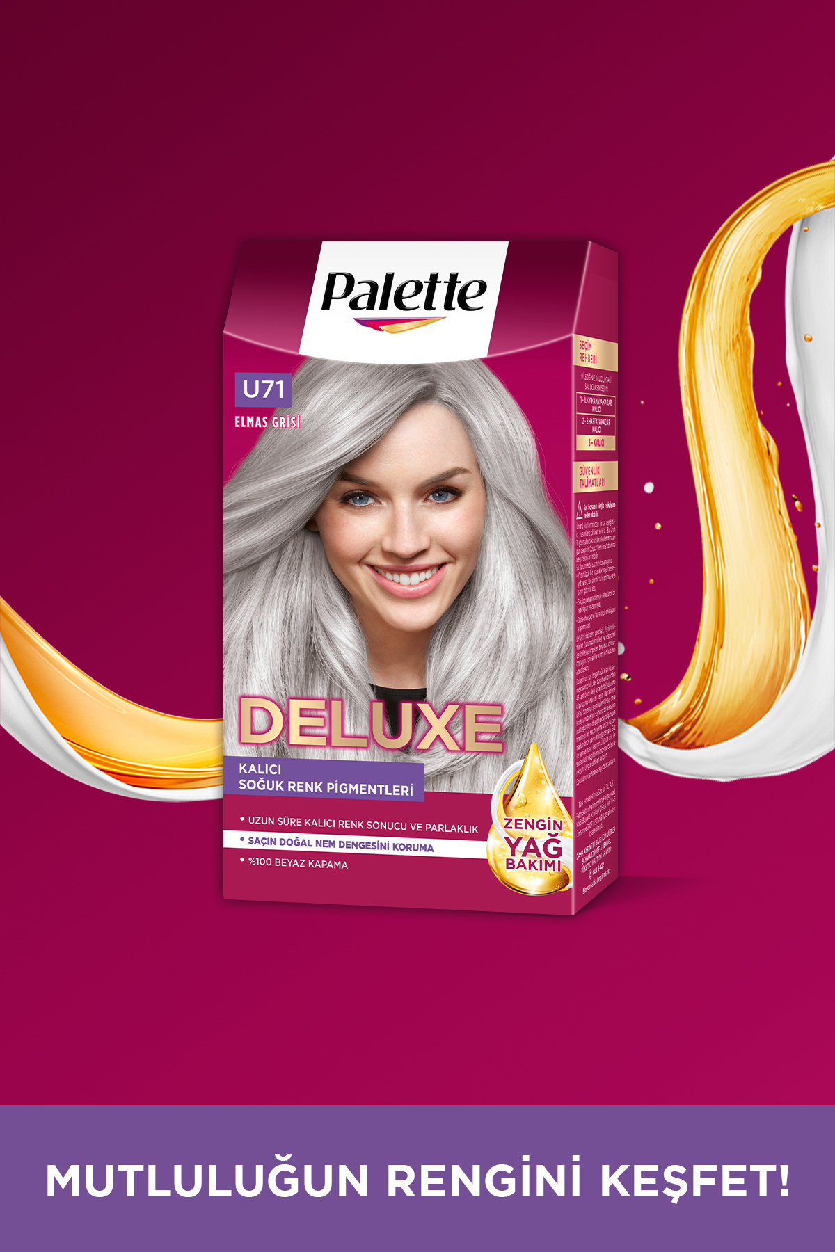 PALETTE DELUXE SAÇ BOYASI U71 ELMAS GRİSİ SAÇ BOYASI-