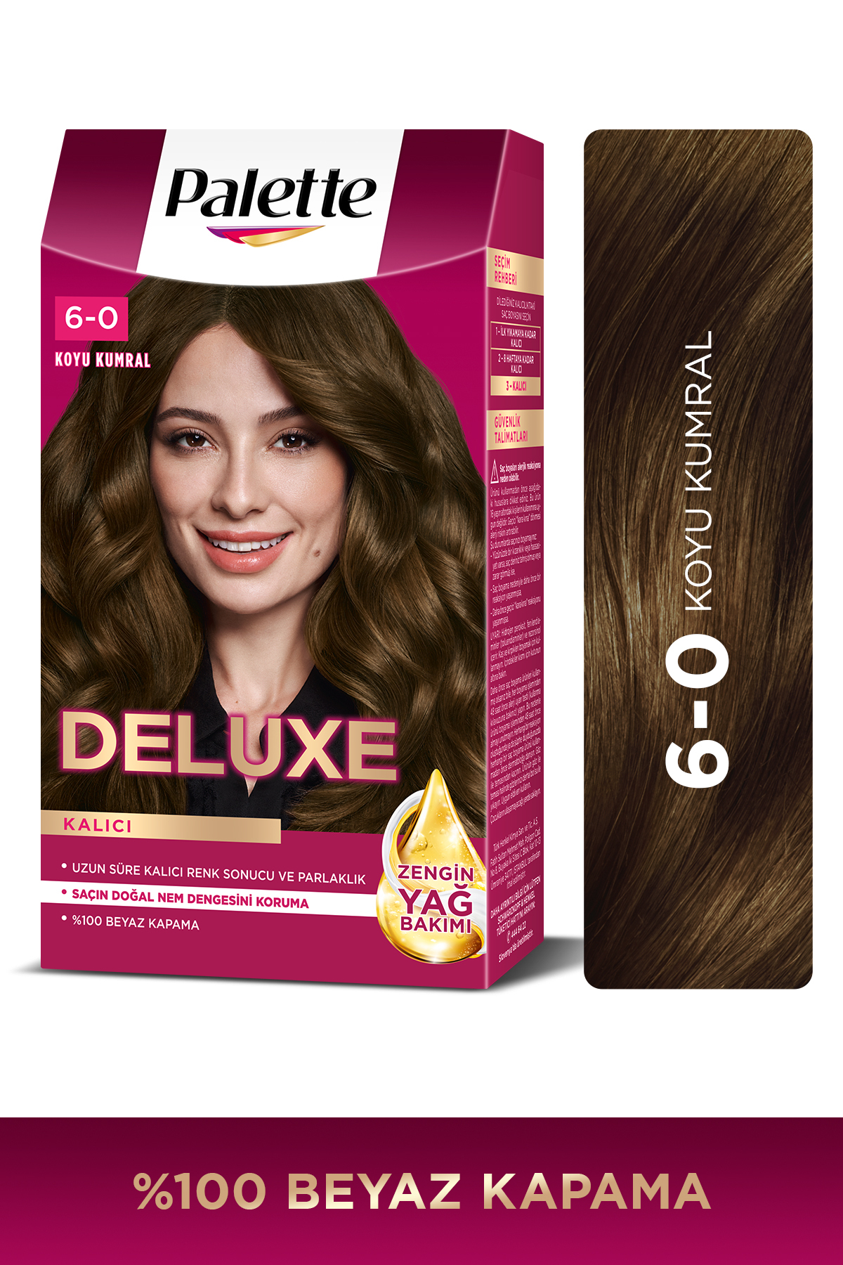 PALETTE DELUXE 6-0 KOYU KUMRAL SAÇ BOYASI-