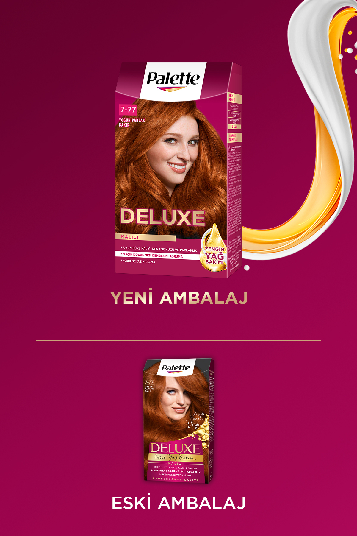 PALETTE DELUXE 7-77 YOĞUN PARLAK BAKIR SAÇ BOYASI-