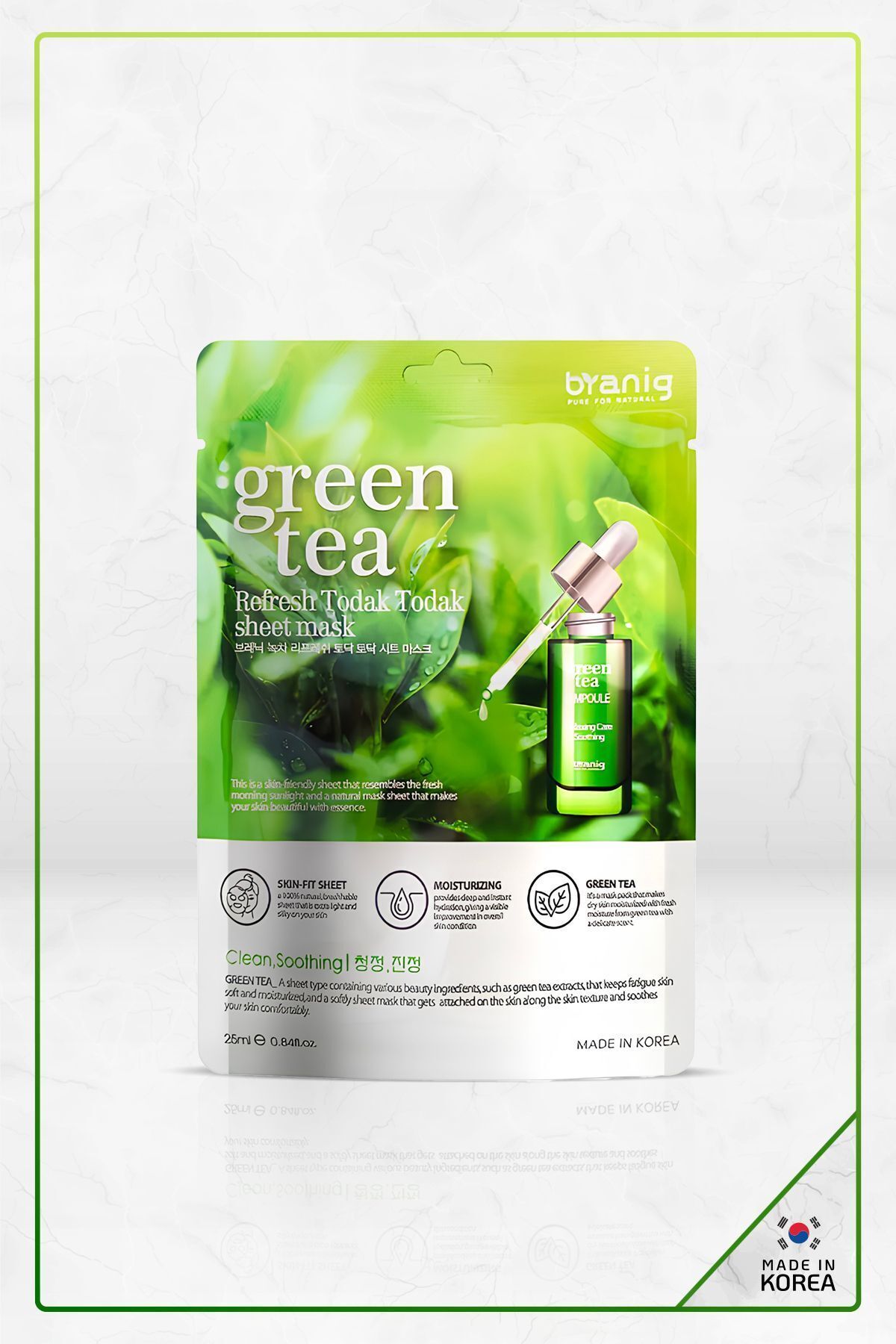 BRANIG KURU CİLTLER IÇİN YEŞİL ÇAY ÖZLÜ NEMLENDİRİCİ LÜKS MASKE-