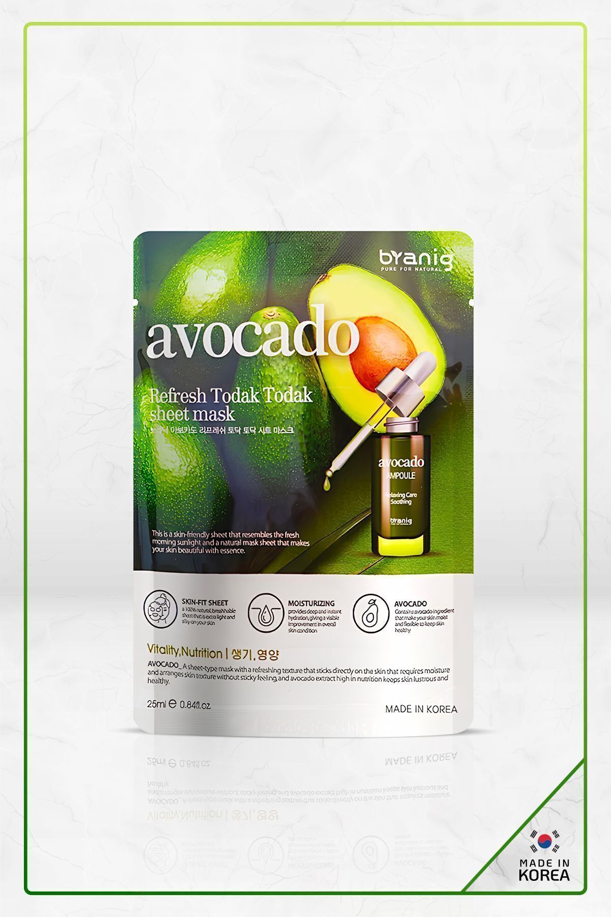 BRANİG AVOCADO REFRESH TODAK TODAK YAPRAK MASKE  25GR-