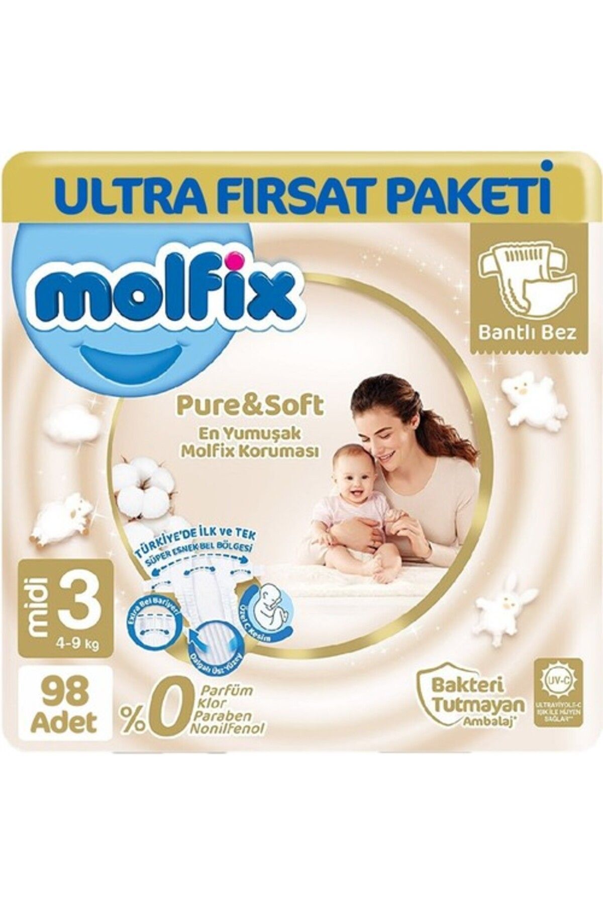 molfix Pure Soft Ultra Avantaj Midi No:3 98li-