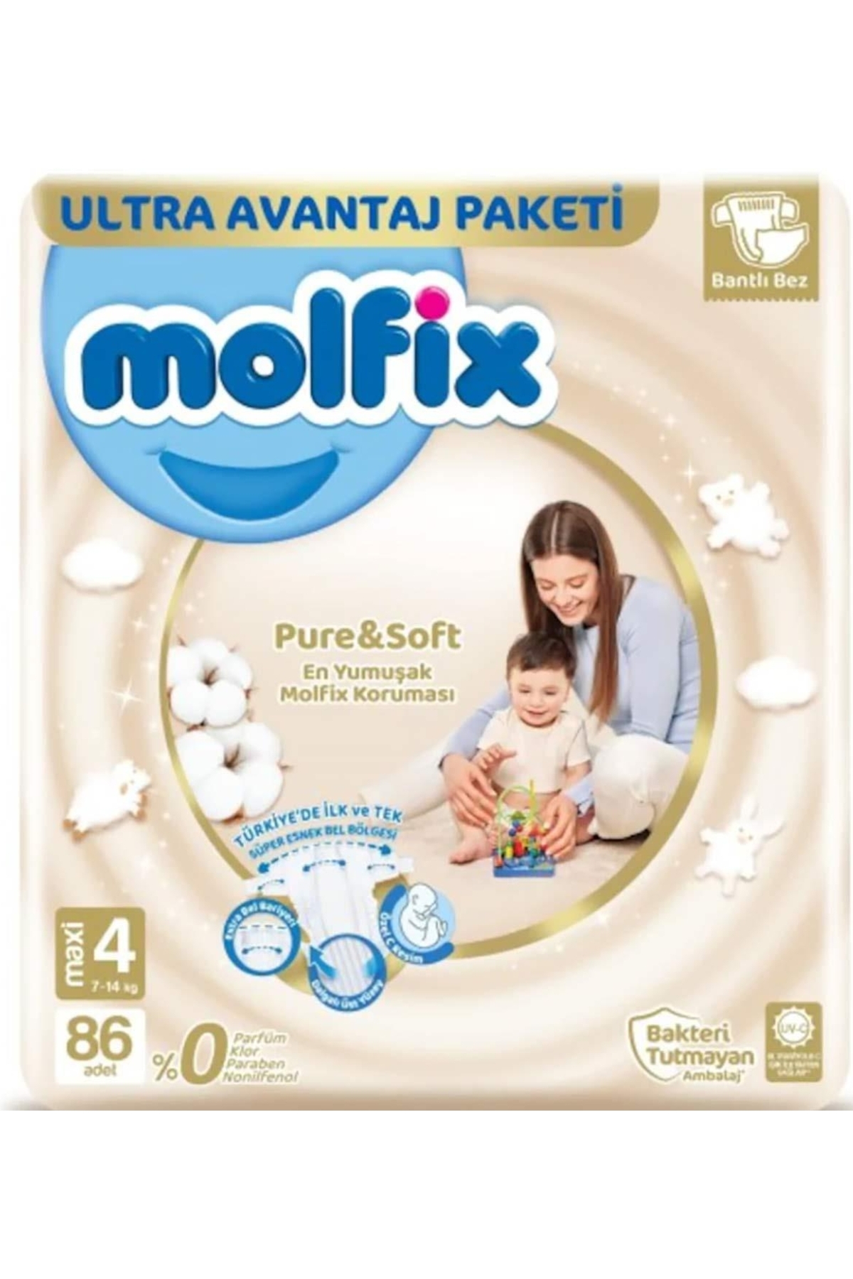 molfix Pure Soft Ultra Avantaj Maxi No:4 86lı-