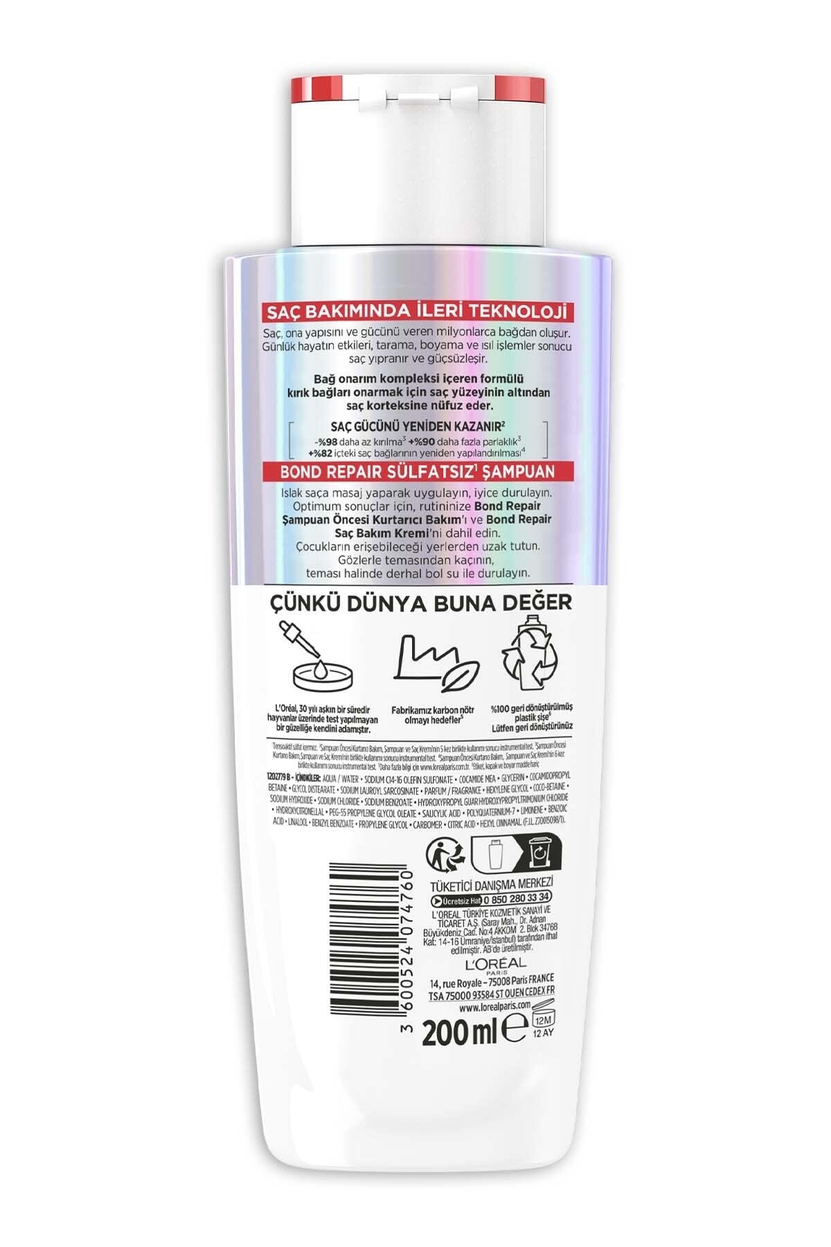 Elseve Bond Repair Tüm Yıpranmalar Için şampuan-