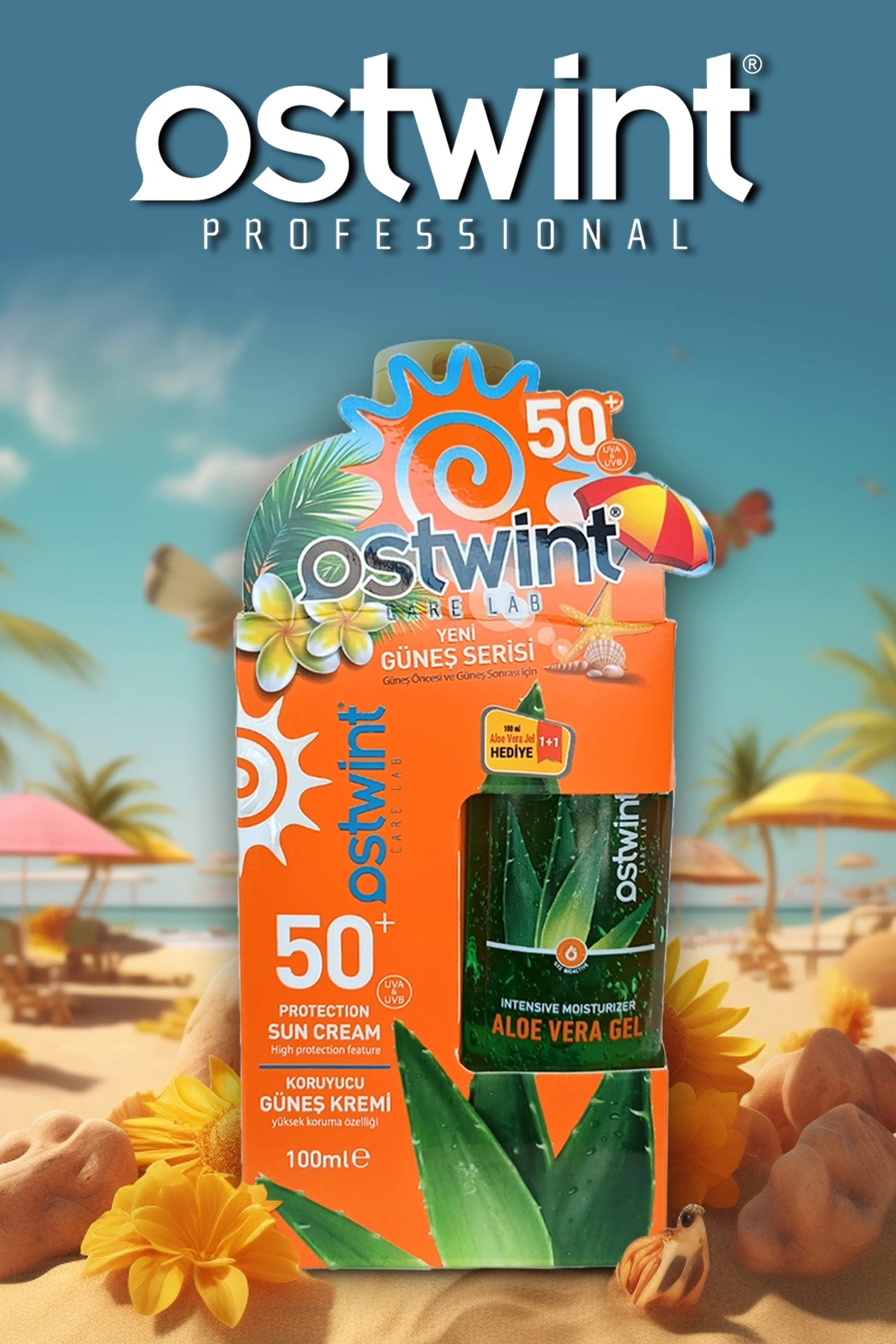 OSTWİNT SPF 50+ GÜNEŞ KREMİ 100 ML E VİTAMİNLİ + A-