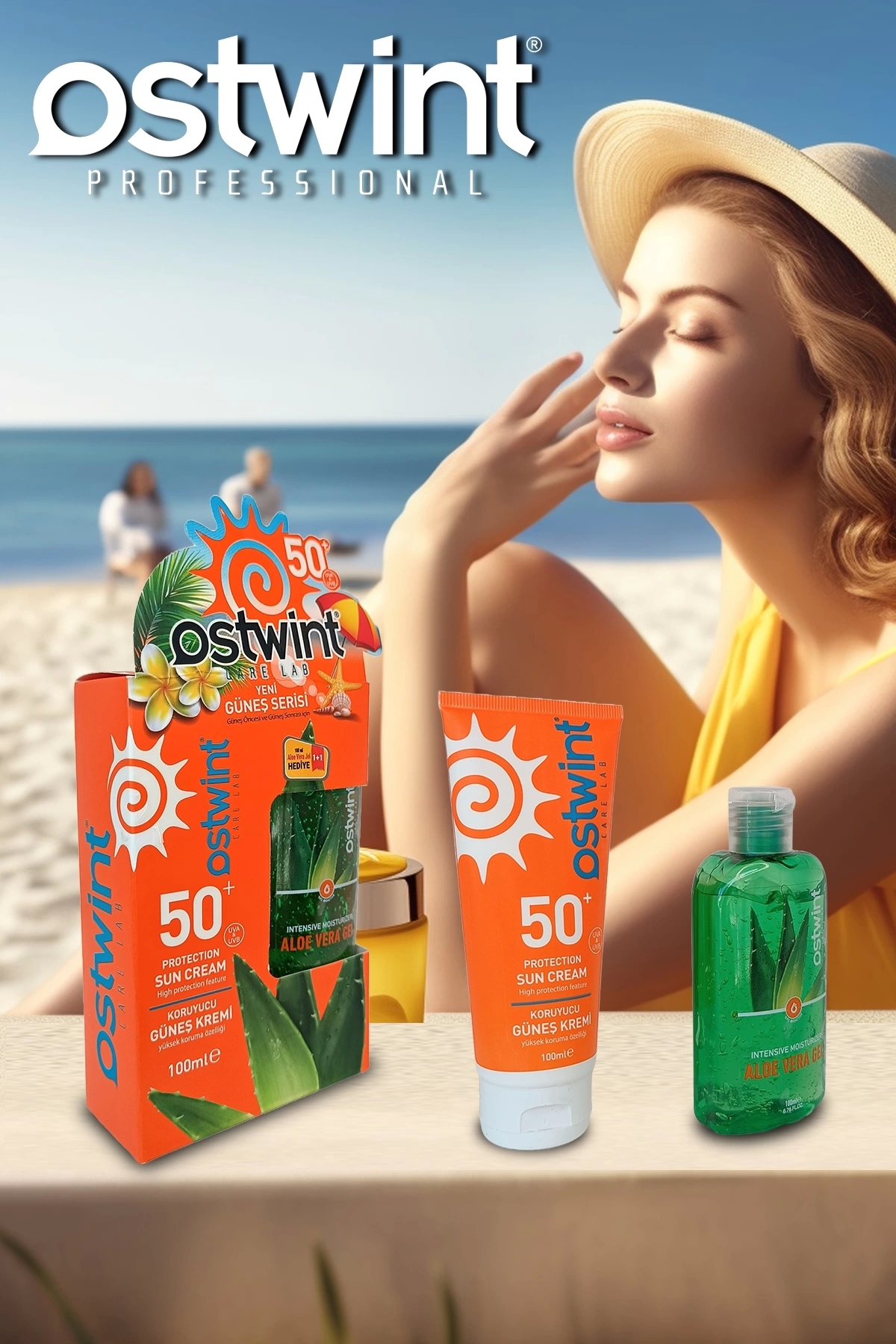 OSTWİNT SPF 50+ GÜNEŞ KREMİ 100 ML E VİTAMİNLİ + A-
