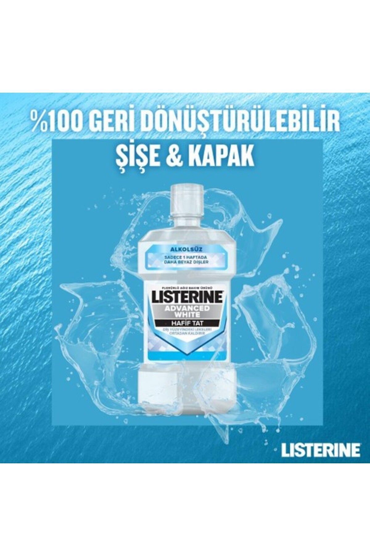 LİSTERİNE ADVANCED WHİTE HAFİF TAT AĞİZ BAKİM SUYU-
