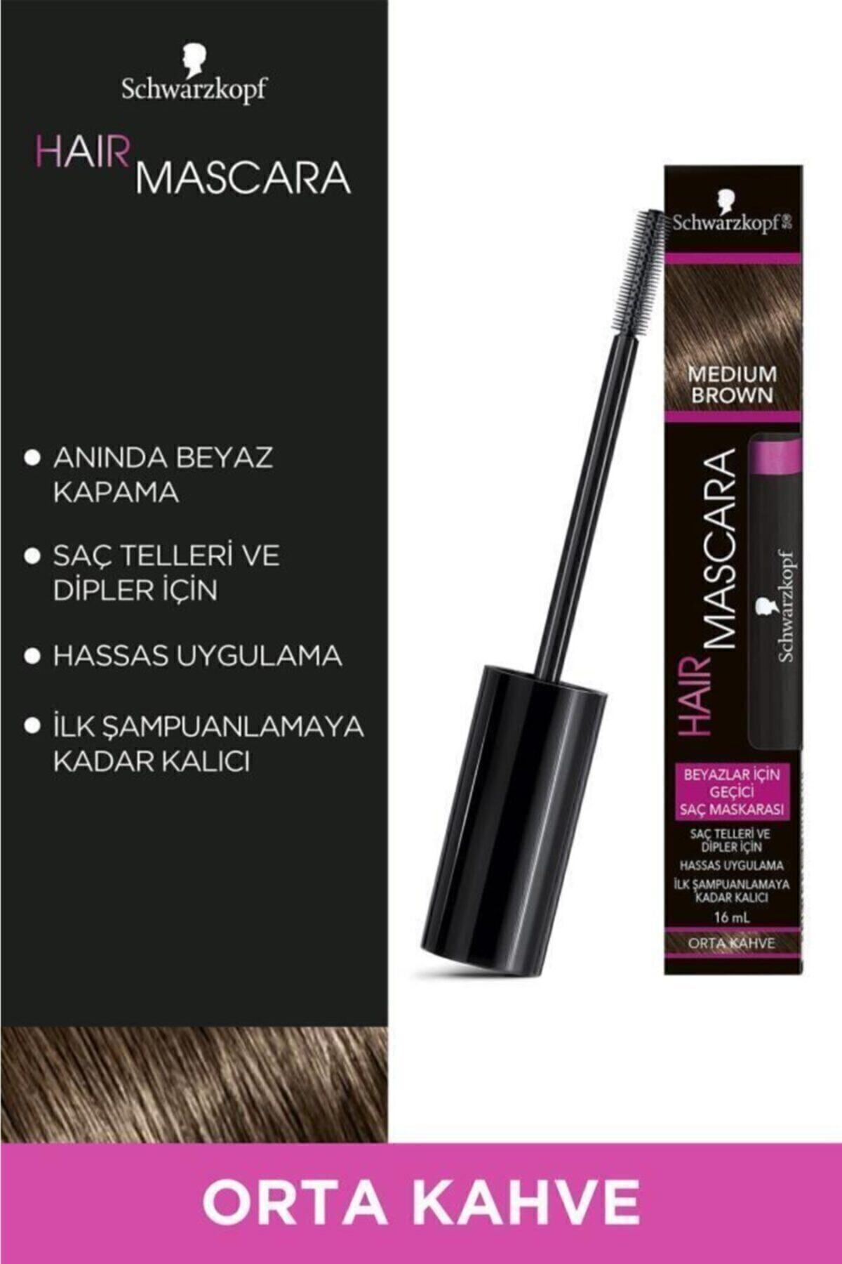 Schwarzkopf Saç Maskarası Orta Kahve 16ml-