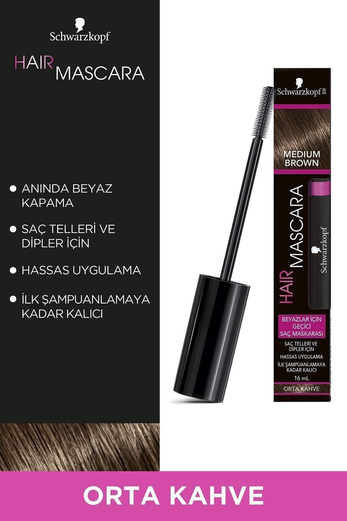 Schwarzkopf Saç Maskarası Orta Kahve 16ml-