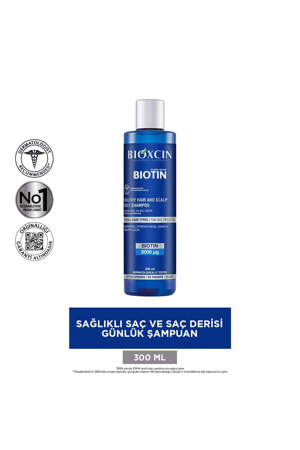 BİOXCİN BİOTİN 5.000 MCG 60 TABLET ŞAMPUAN 300 ML-