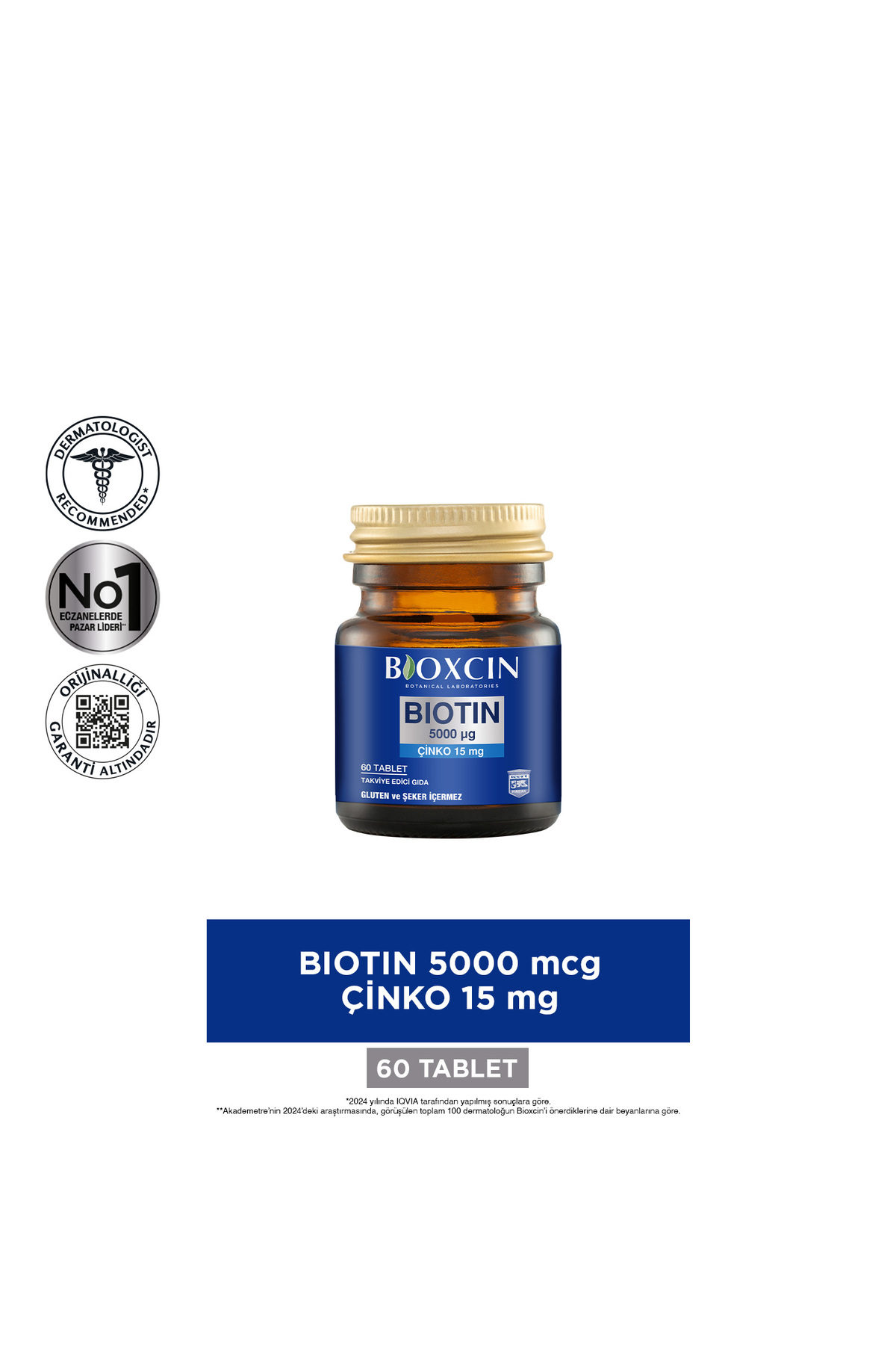 BİOXCİN BİOTİN 5.000 MCG 60 TABLET ŞAMPUAN 300 ML-