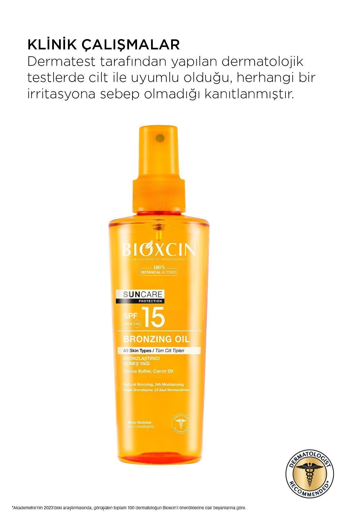 BİOXCİN SUN CARE BRONZLAŞTIRICI YAĞ 200 ML 15 SPF-