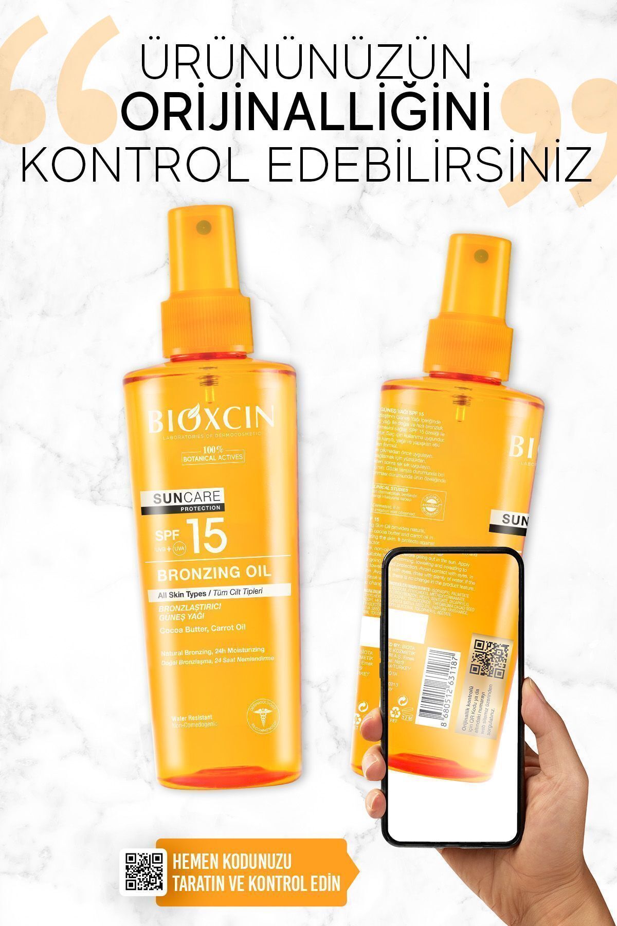 BİOXCİN SUN CARE BRONZLAŞTIRICI YAĞ 200 ML 15 SPF-