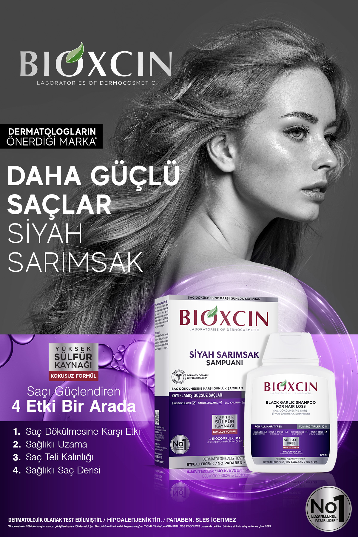 BİOXCİN SİYAH SARIMSAKLI ŞAMPUAN 300 ML-