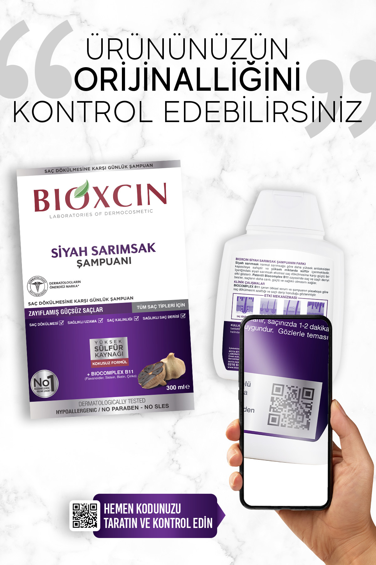 BİOXCİN SİYAH SARIMSAKLI ŞAMPUAN 300 ML-