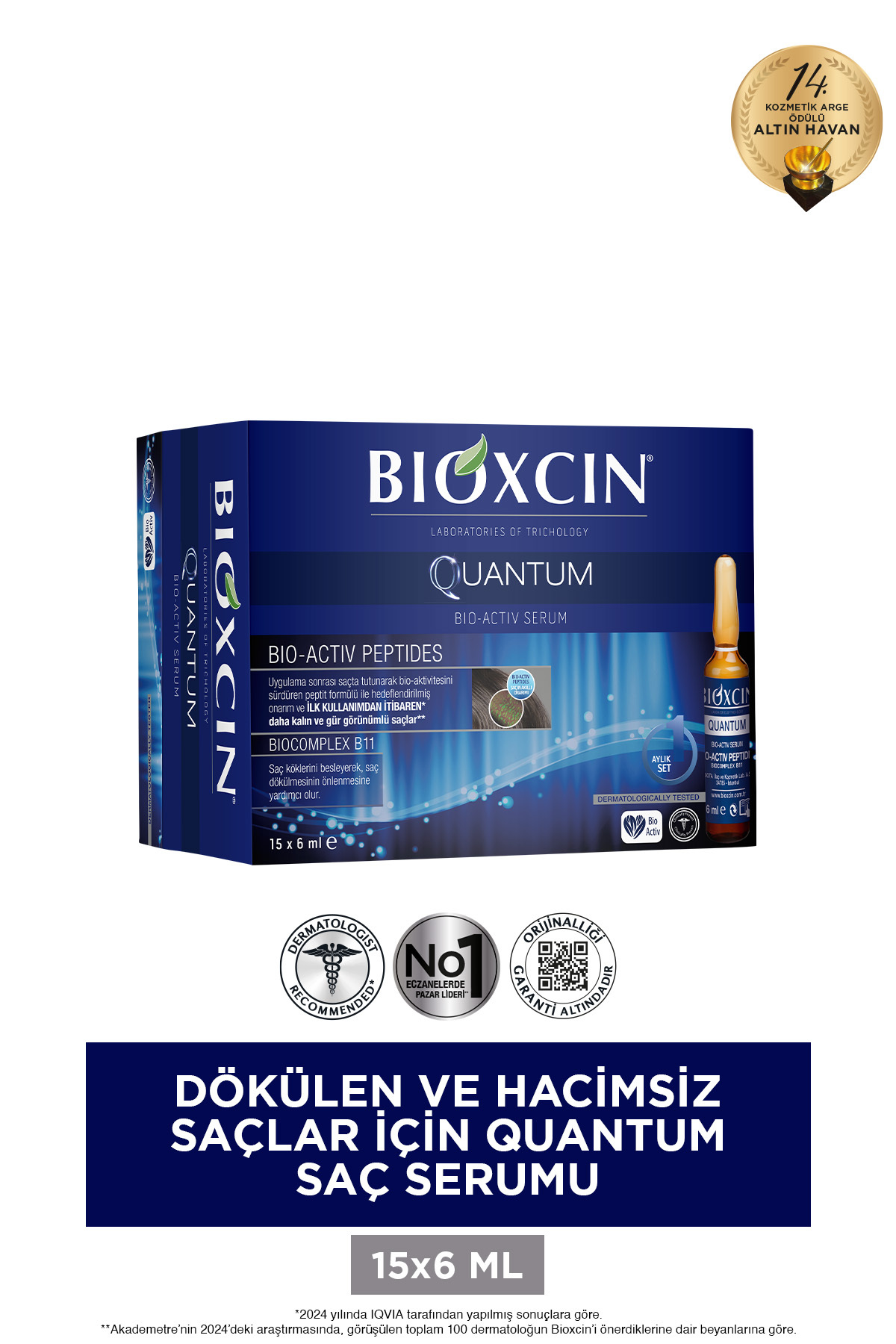 BİOXCİN QUANTUM EKSTRA HACİM & BAKIM SERUMU 15X6-