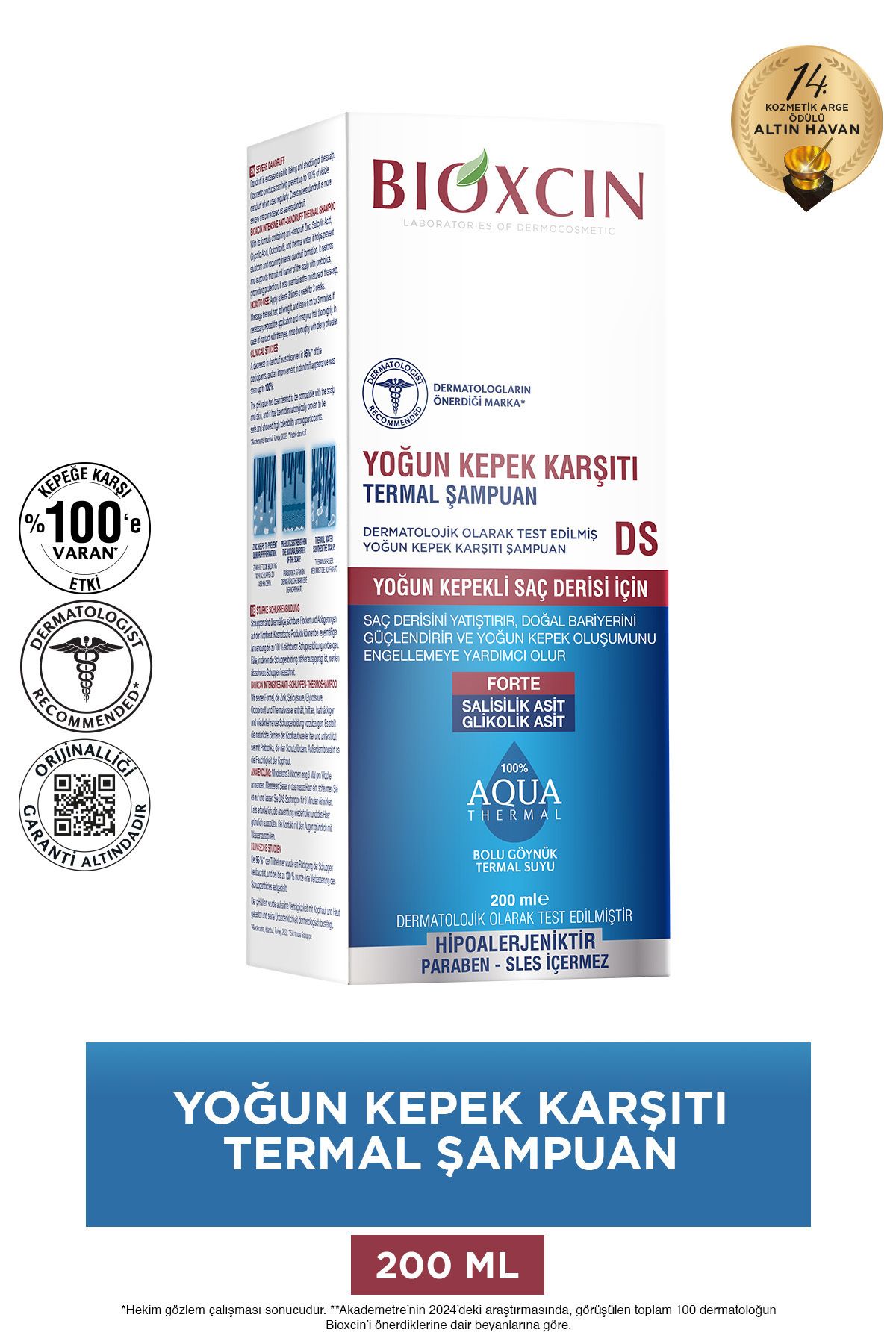 BİOXCİN AQUA THERMAL DS YOĞUN KEPEK KARŞITI ŞAMPUAN-