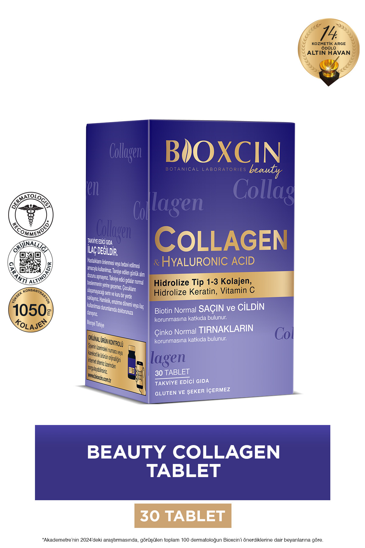 BİOXCİN BEAUTY COLLAGEN 30 TABLET - TİP1 TİP 3 HİDROLİZE-