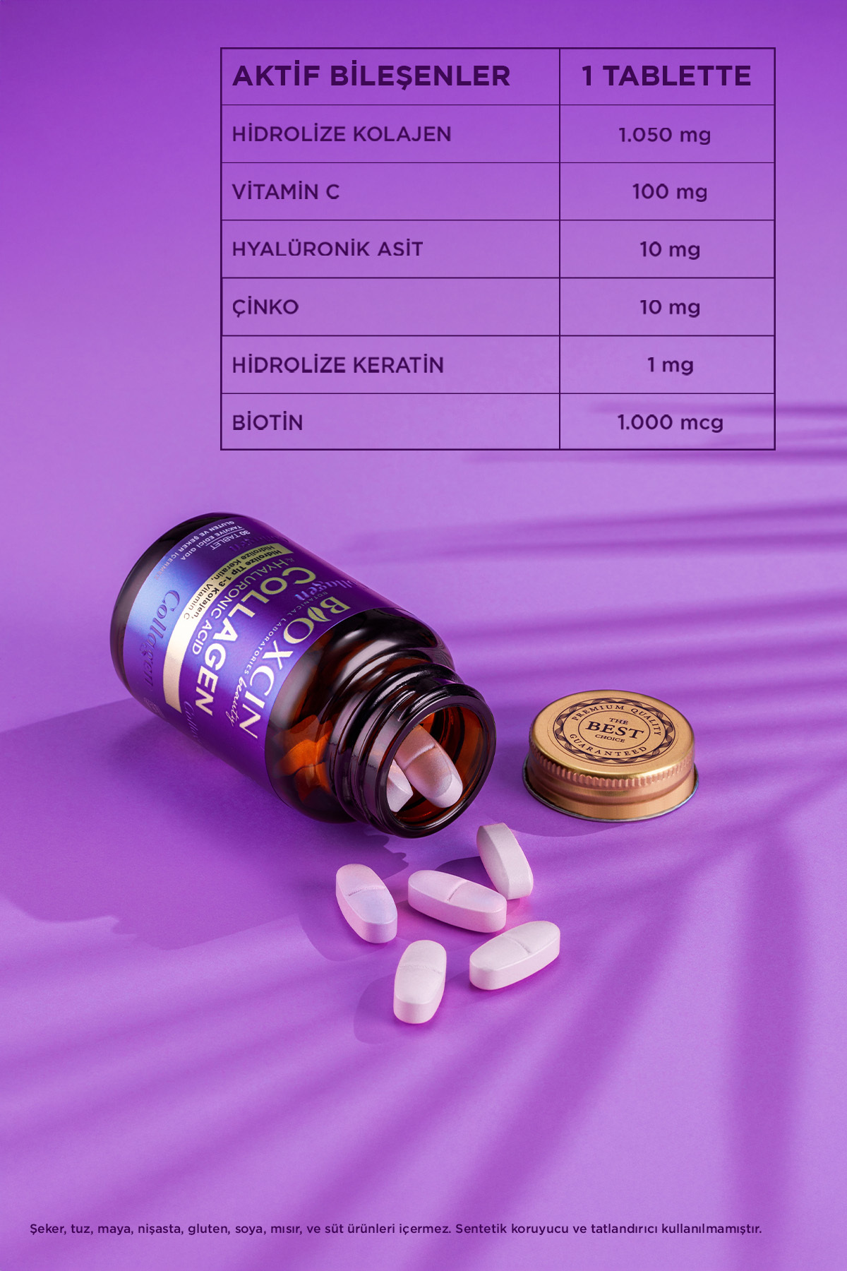 BİOXCİN BEAUTY COLLAGEN 30 TABLET - TİP1 TİP 3 HİDROLİZE-