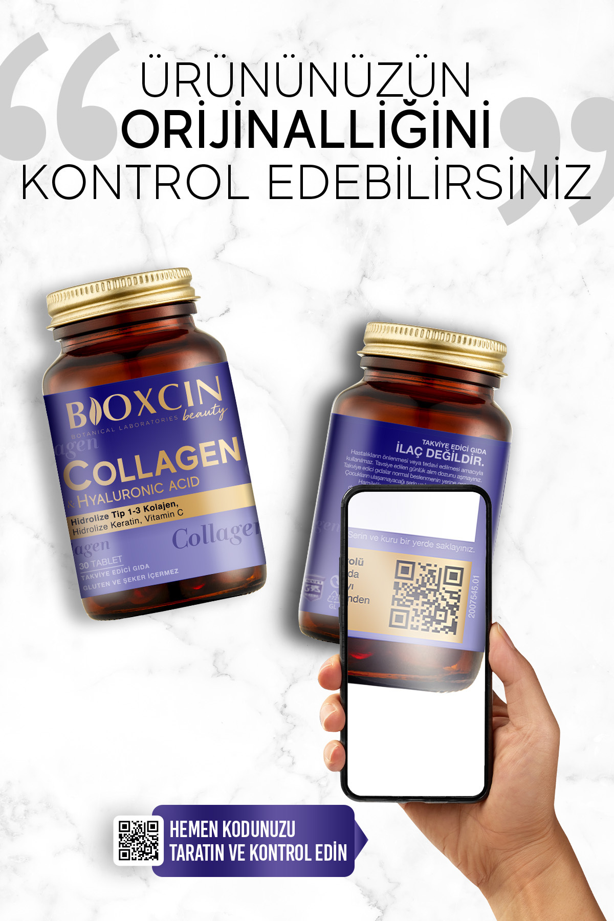 BİOXCİN BEAUTY COLLAGEN 30 TABLET - TİP1 TİP 3 HİDROLİZE-