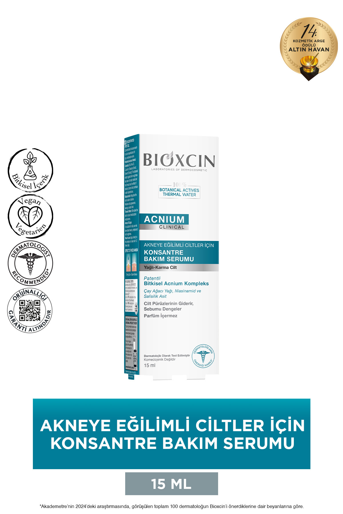 BİOXCİN ACNİUM KONSANTRE BAKIM SERUMU 15 ML-