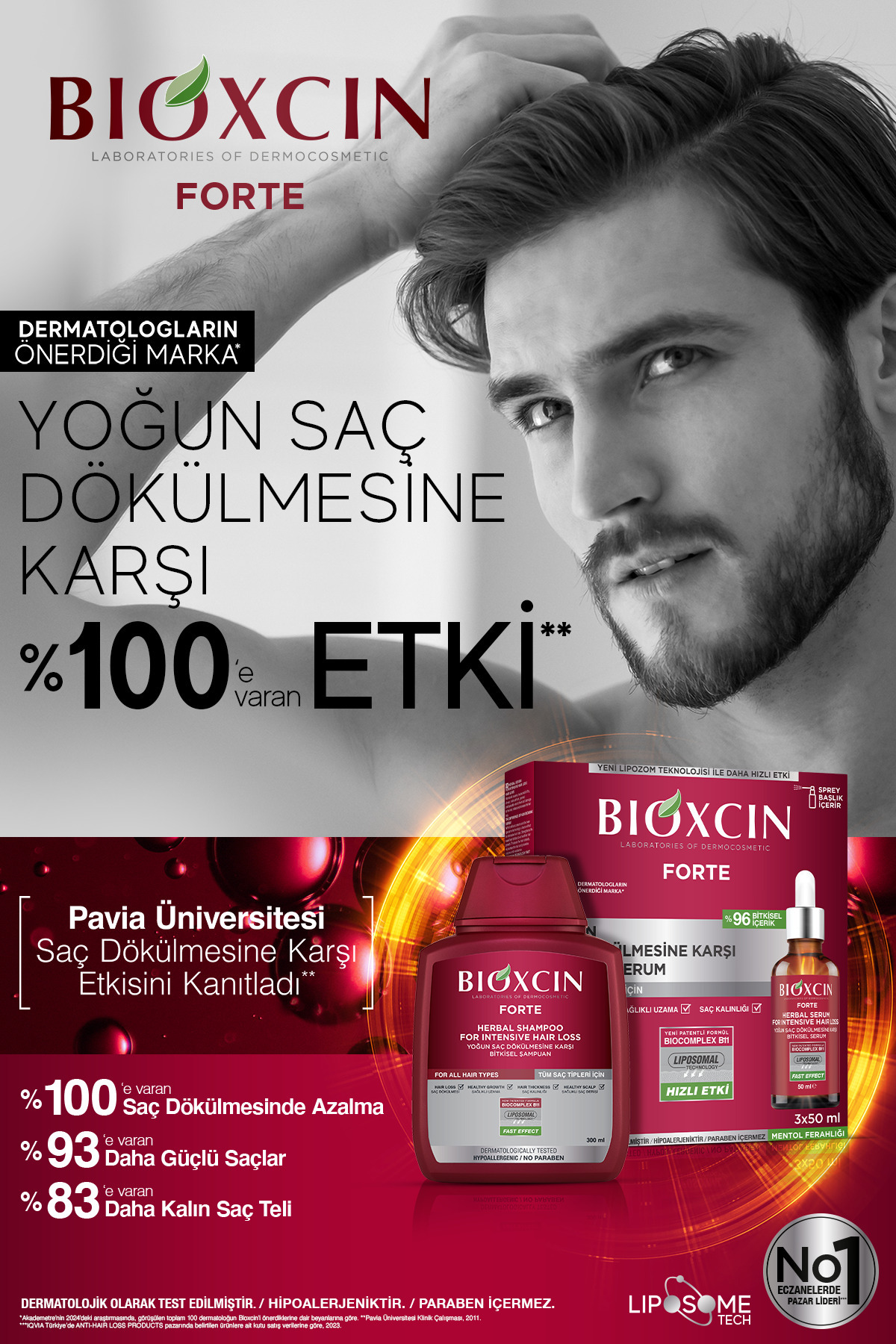 BİOXCİN FORTE ŞAMPUAN 300 ML - YOĞUN DÖKÜLME KARŞI-