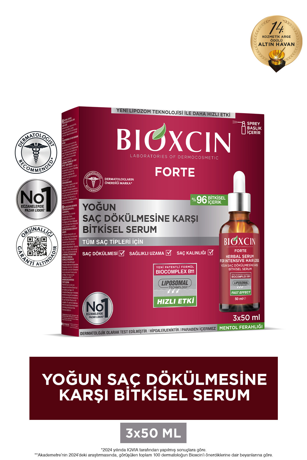 BİOXCİN FORTE YOĞUN SAÇ DÖKÜLMESİN KARŞI SERUM SET-