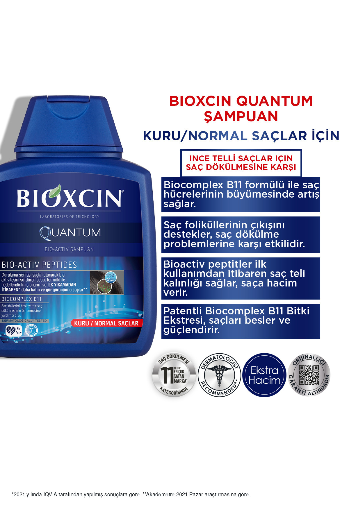 Bioxcin Quantum Şampuan Kuru Ve Normal Saçlar Için-
