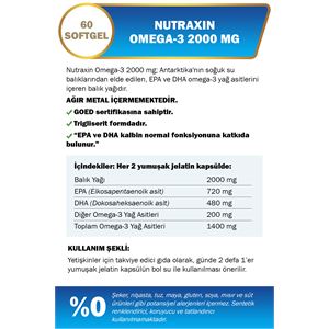 NUTRAXİN OMEGA 3 BALIK YAĞI - OMEGA 3 2000 MG-