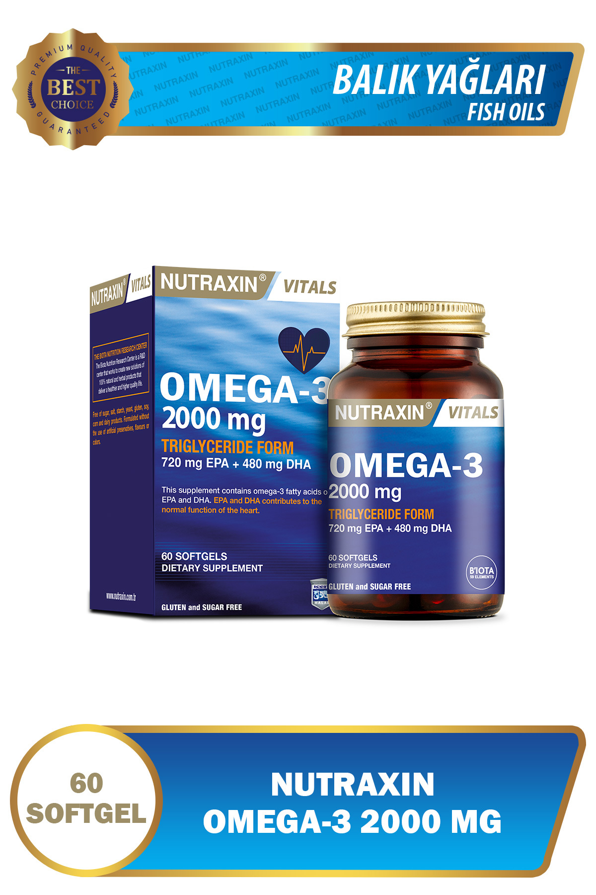 NUTRAXİN OMEGA 3 BALIK YAĞI - OMEGA 3 2000 MG-