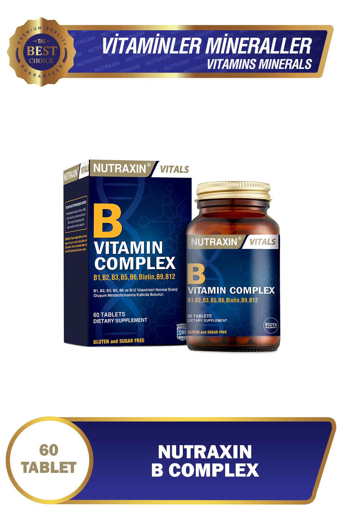 NUTRAXİN B COMPLEX VİTAMİN 60 TABLET-