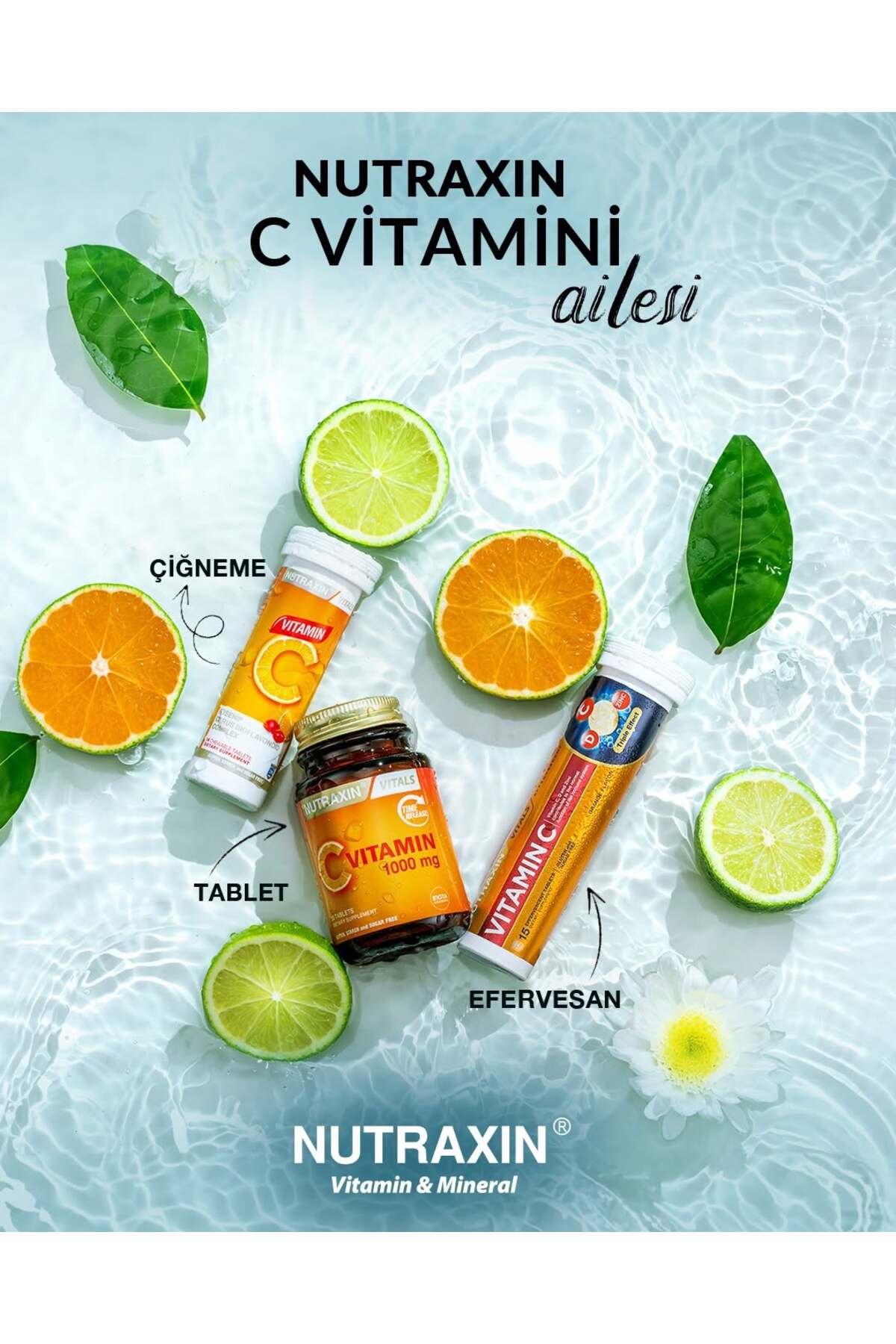 NUTRAXİN C VİTAMİNİ ÇİĞNEME TABLETİ - C VİTAMİNİ D-