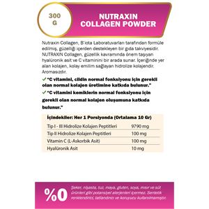 NUTRAXİN COLLAGEN POWDER TOZ 300 GR AROMASIZ KOLAJ-