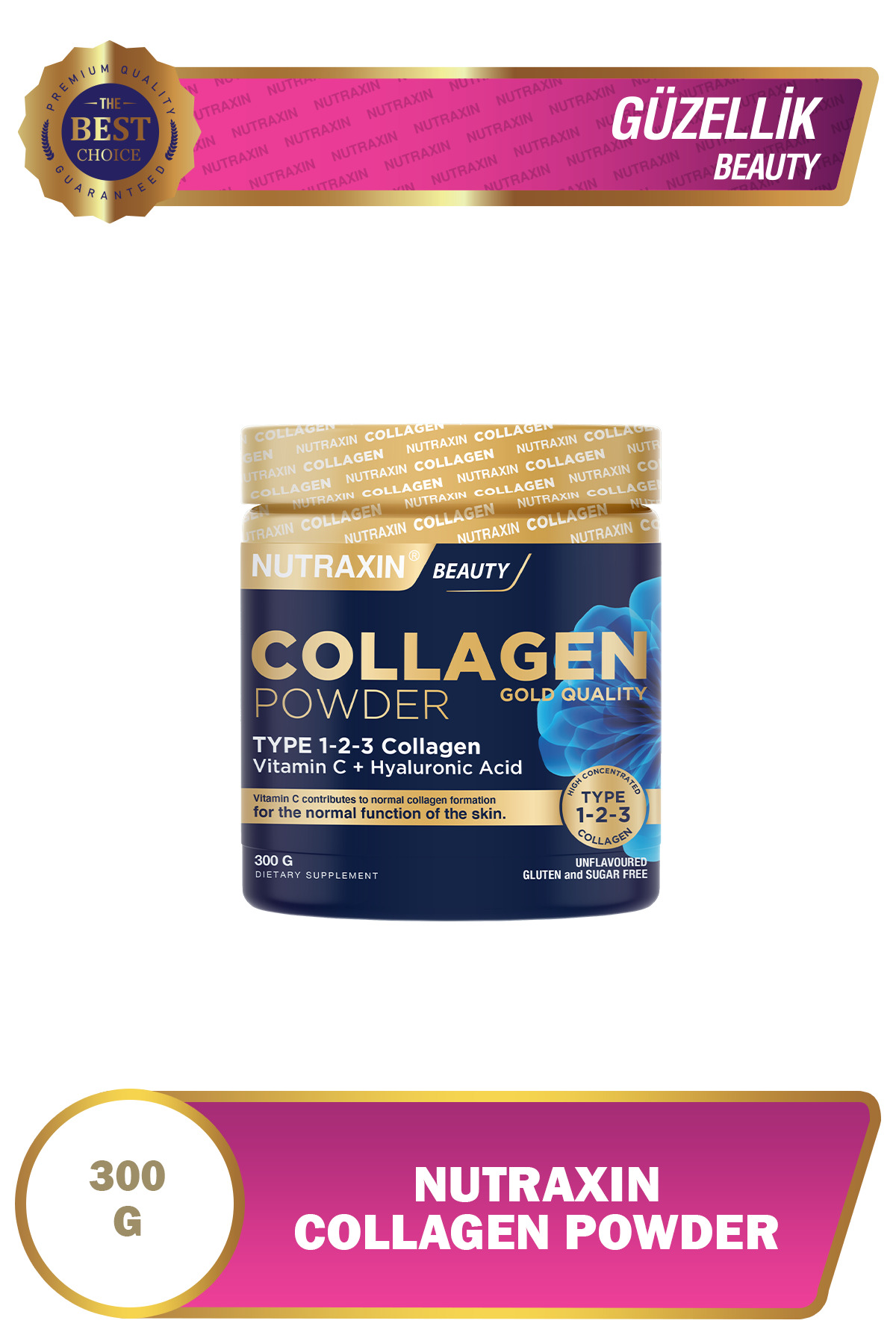 NUTRAXİN COLLAGEN POWDER TOZ 300 GR AROMASIZ KOLAJ-
