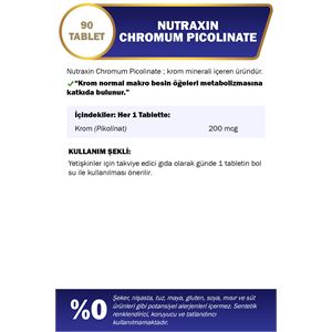 Nutraxin Chromium Picolinate 200 Mcg 90 Tablet-