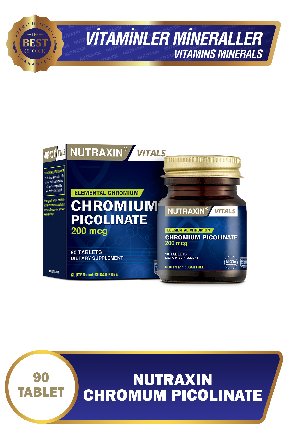 Nutraxin Chromium Picolinate 200 Mcg 90 Tablet-