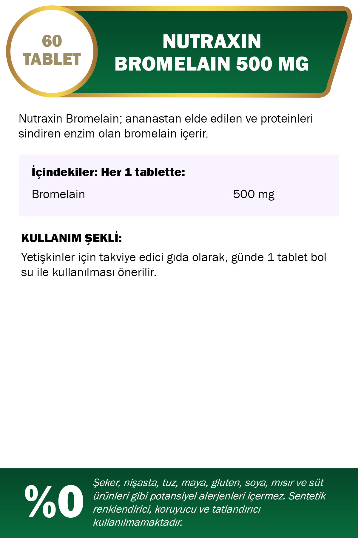 Nutraxin Herbal Bromelain-