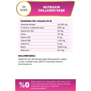NUTRAXİN COLLAGEN 30 SAŞE 10.000 MG TİP 1 TİP 3 AN-