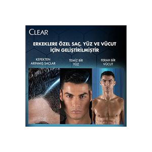 Clear Men 3 In1 Şampuan&Duş Jeli Ferahlatıcı Mento-