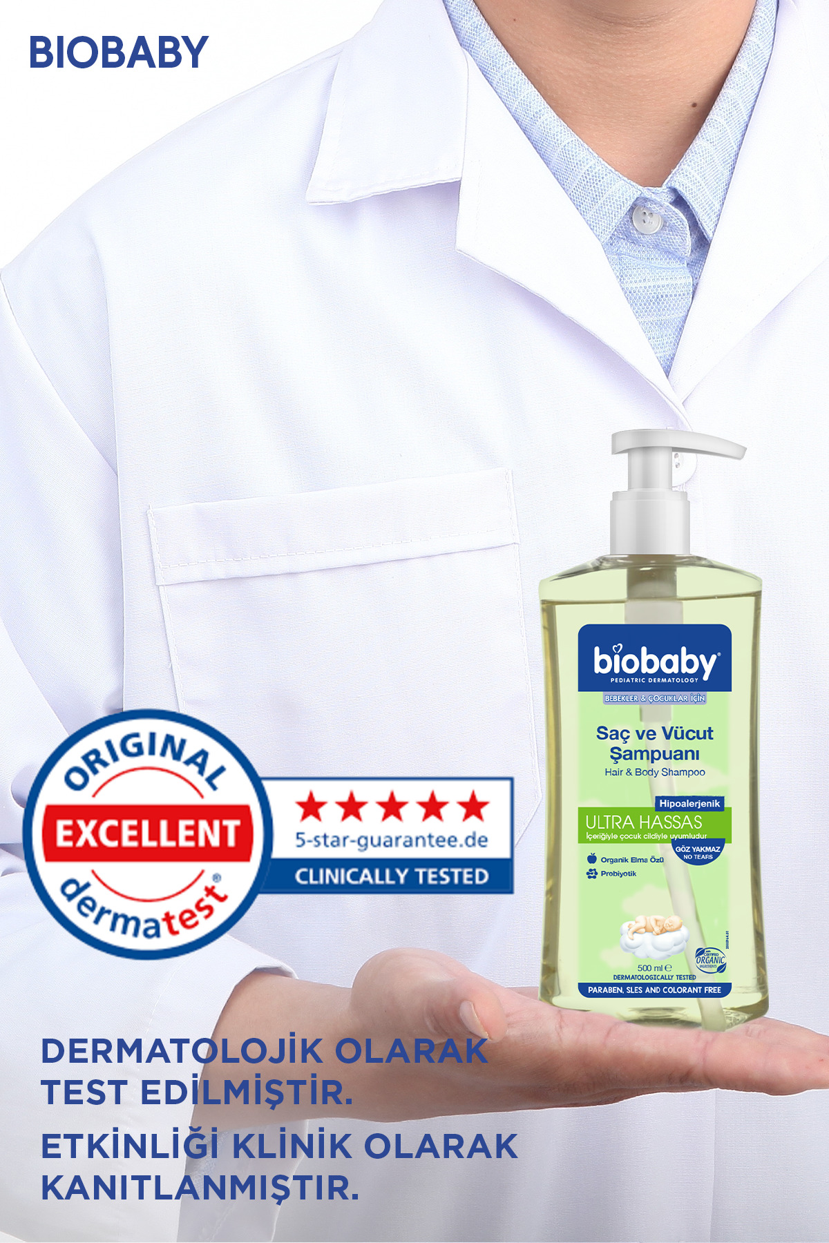 Biobaby Ultra Hassas Saç Ve Vücut Şampuanı 500 ml-